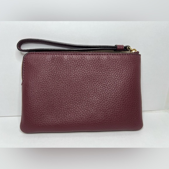 Coach Corner Zip Wristlet With Sagittarius IM/Wine Multi - Picture 4 of 10